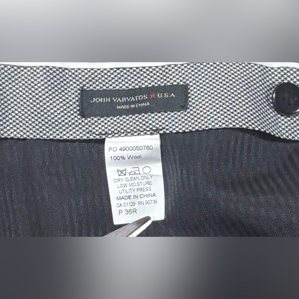 John Varvatos Charcoal Dress Trousers (36R) - Picture 4 of 5